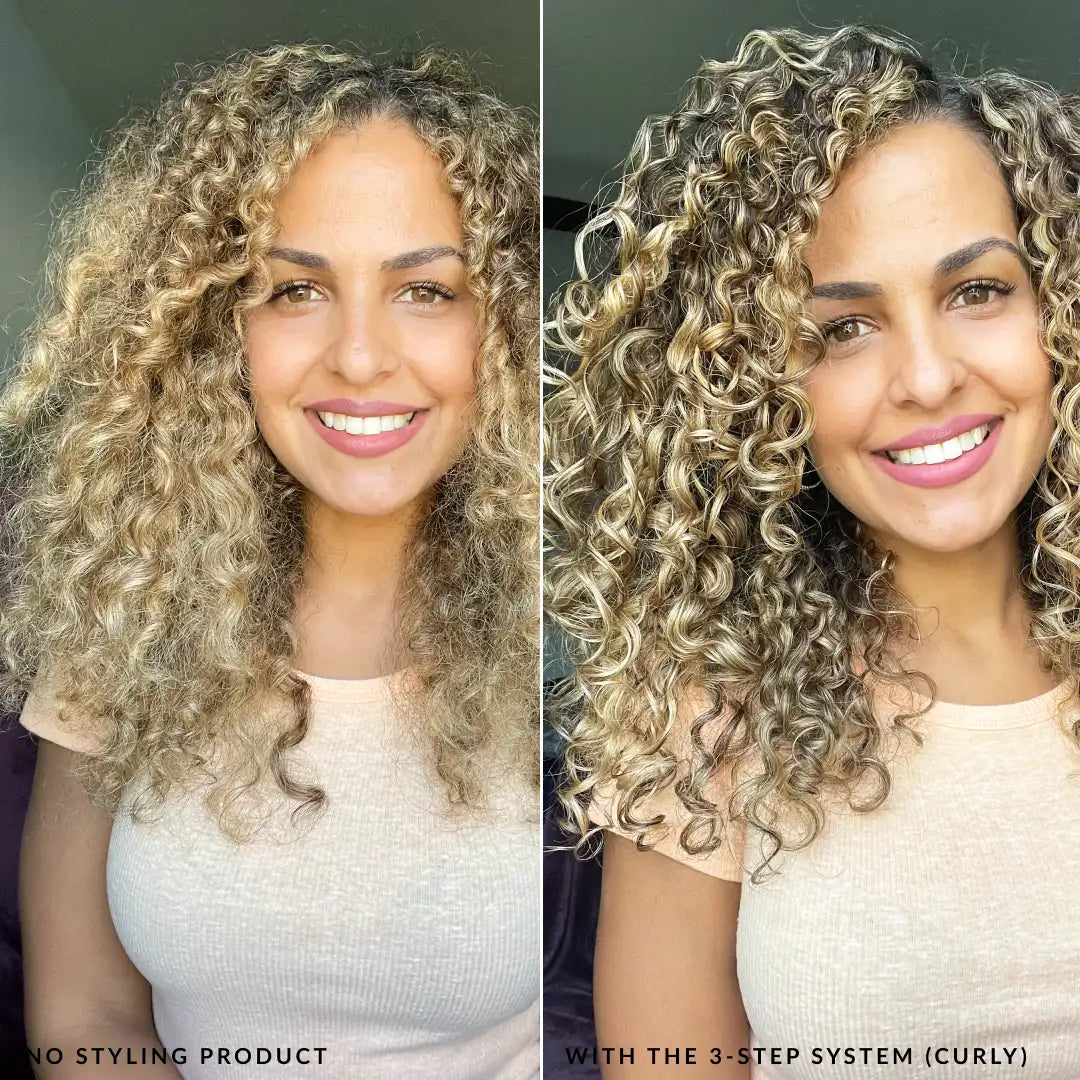 before after using the styler 3 step system